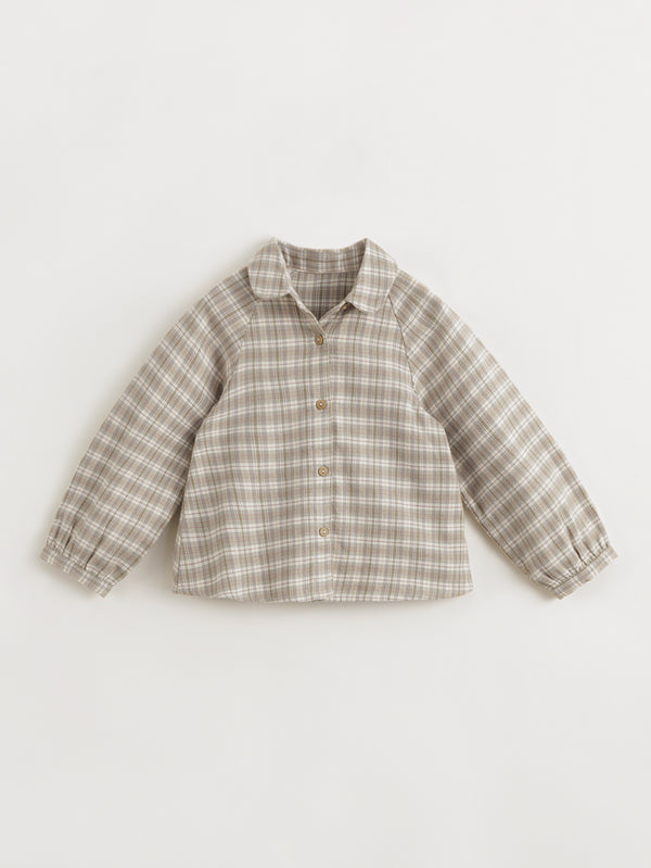 MARC & JANIE Girls Plaid Loose Shirt 221269