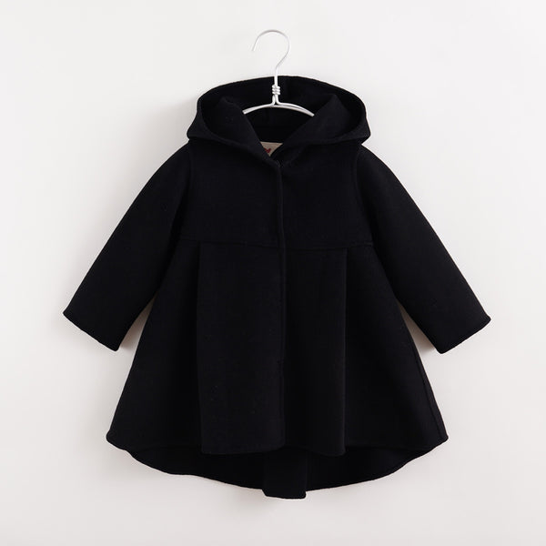 MARC & JANIE Girls Double Wool Hooded Trench Coat 213588