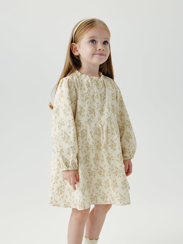 MARC & JANIE Girls Floral Crew Neck Dresses 241102