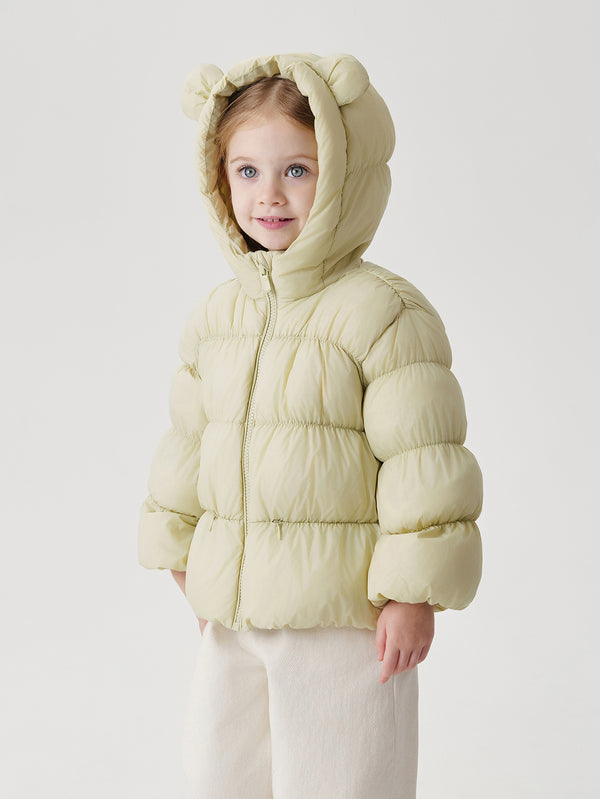 MARC & JANIE Girls Ultralight Little Ears Hooded Down Parka  231628