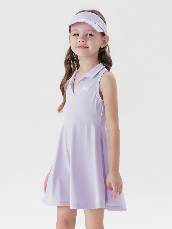 MARC & JANIE Girls Athletic Polo Dresses V Neck Cooling Golf Dress 240299