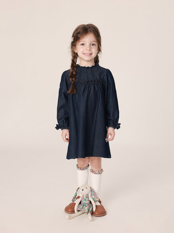 MARC & JANIE Girls Crushed Denim Dress 230237