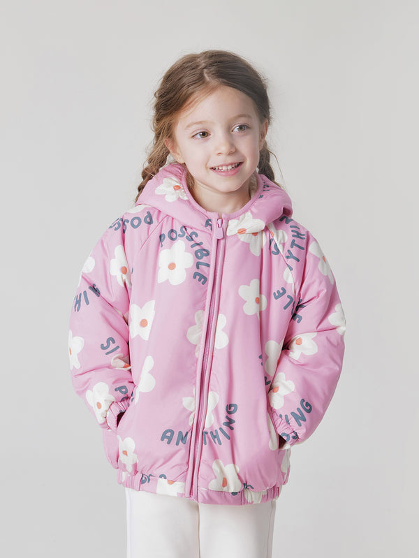 MARC & JANIE Boys Girls Printed Hooded Padded Jacket 231306