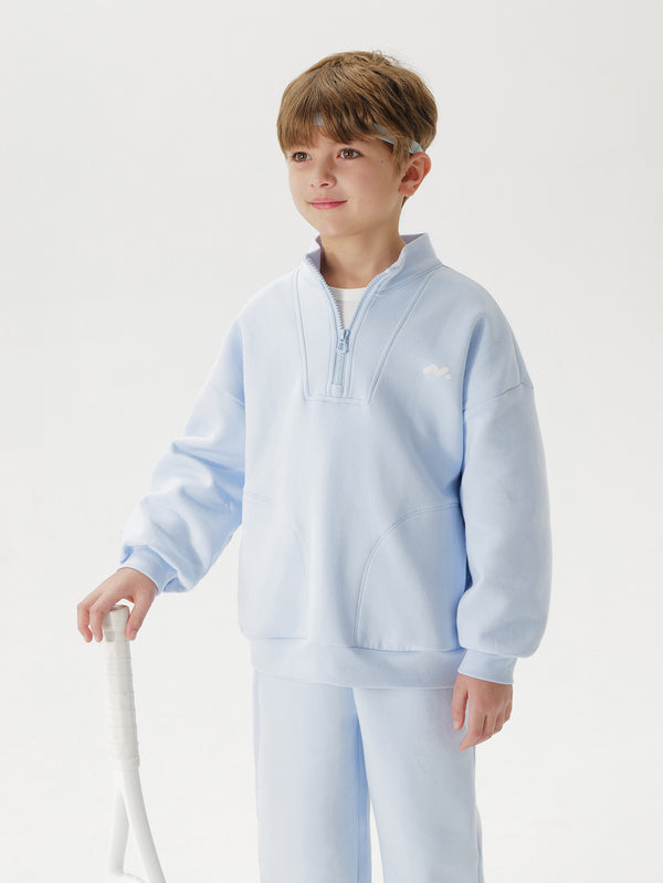 MARC & JANIE Boys Half Zip Stand-Up Neck Sweatshirt 250030