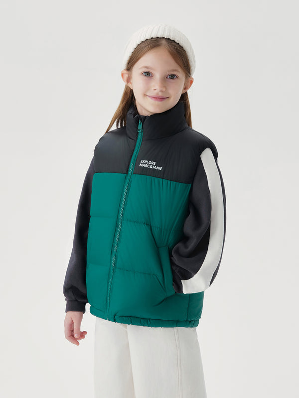 MARC & JANIE Boys Girls Ultralight Color Block Down Vest 231203