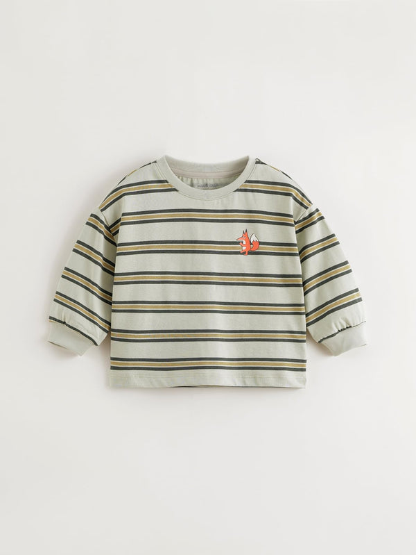 MARC & JANIE Boys American Casual Cotton Striped T-Shirt 250101