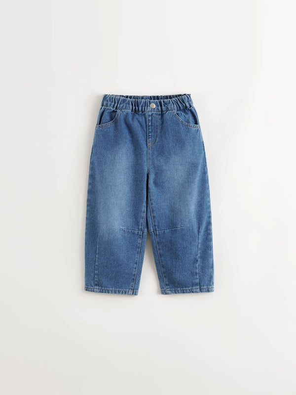 MARC & JANIE Boys Loose Cotton Denim Tapered Pants 250021