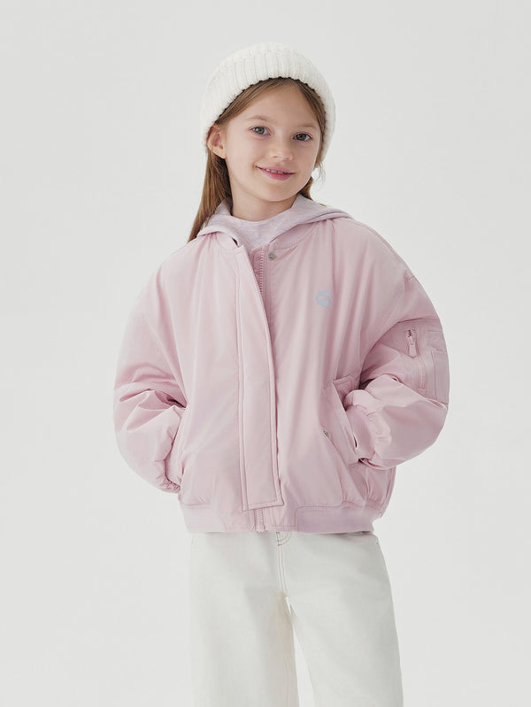 MARC & JANIE Boys Girls Loose Baseball Jacket Zip Snap Coat 241383