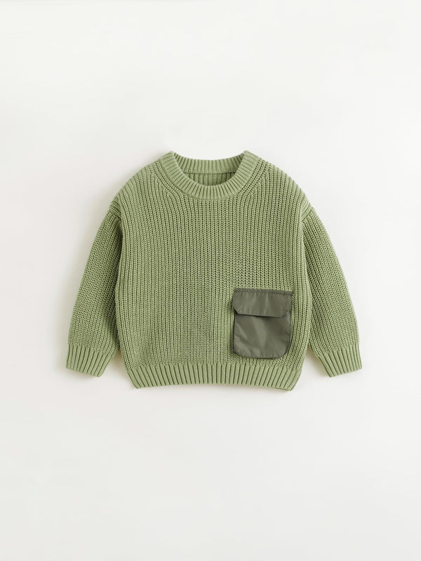 MARC & JANIE Boys Twisted Knit Pullover Sweater 241072