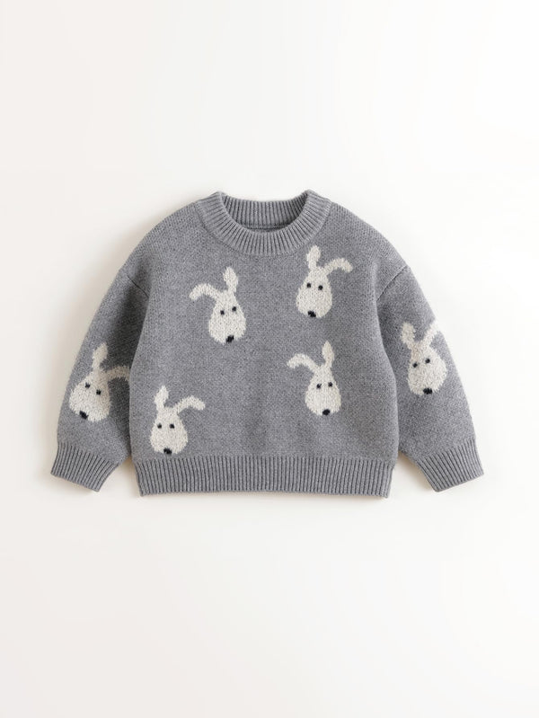 MARC & JANIE Boys Cute Puppy Print Knit Pullover Sweater 241753