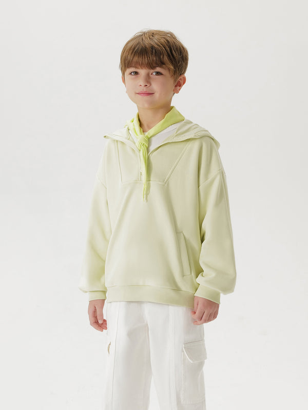 MARC & JANIE Boys Half Zip Loose Hoodies 250052