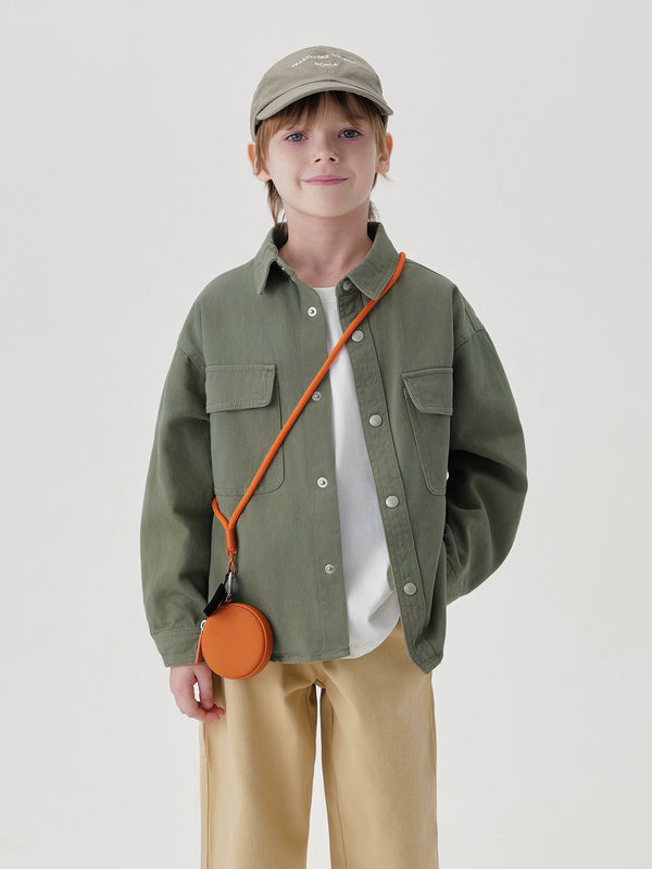 MARC & JANIE Boys Cargo Jersey Overshirt 241029