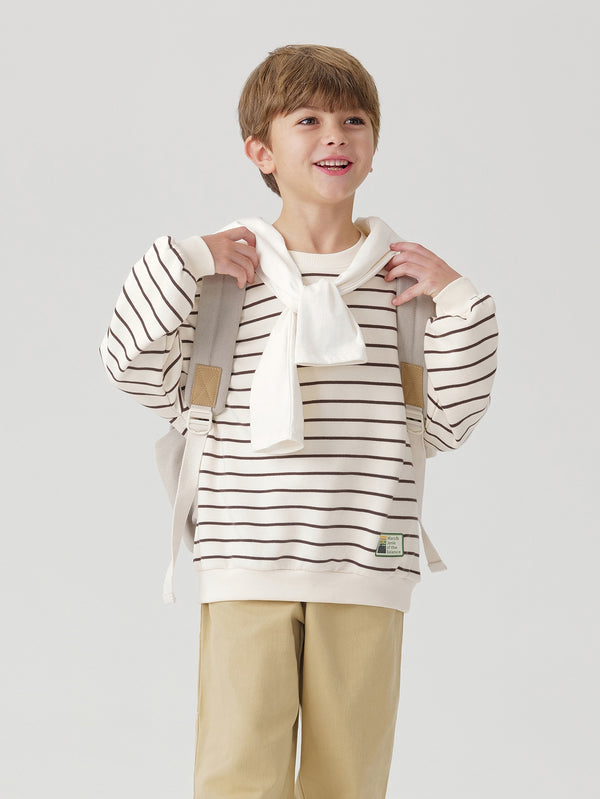 MARC & JANIE Boys Striped Crew Neck Sweatshirt 240997