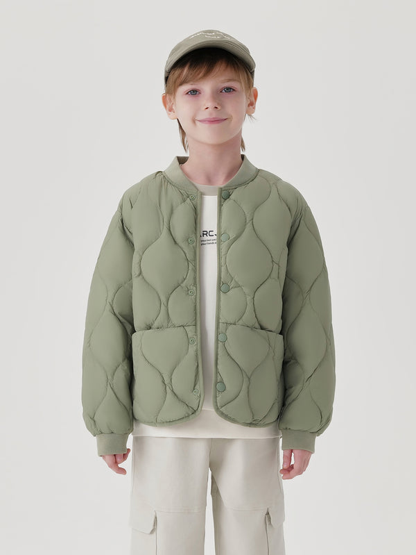 MARC & JANIE Boys Girls Baseball Collar Quilted Down Jacket 240918