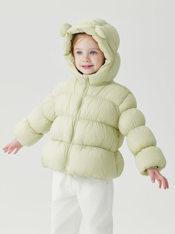 MARC & JANIE Girls Bear Ears Hooded Ultralight Down Jacket 240917