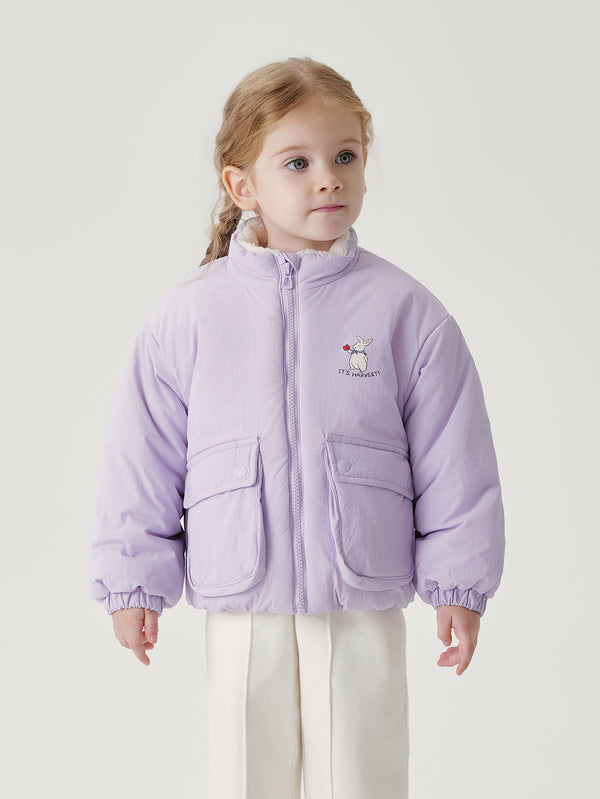 MARC & JANIE Boys Girls Padded Standing Collar Zip Up Jacket 241005