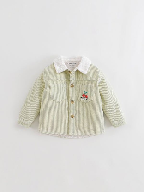 MARC & JANIE Girls Fleece-lined Lapel Corduroy Jacket 221586