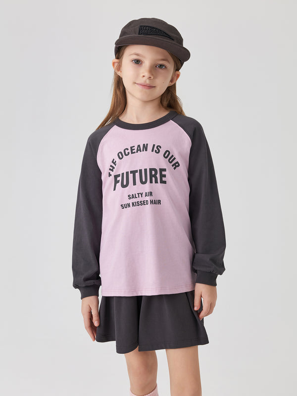 MARC & JANIE Boys Girls Color Block Raglan Sleeve T-shirts 241002