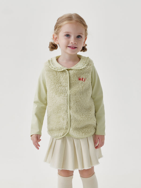 MARC & JANIE Boys Girls Embroidered Fleece Vest 241380