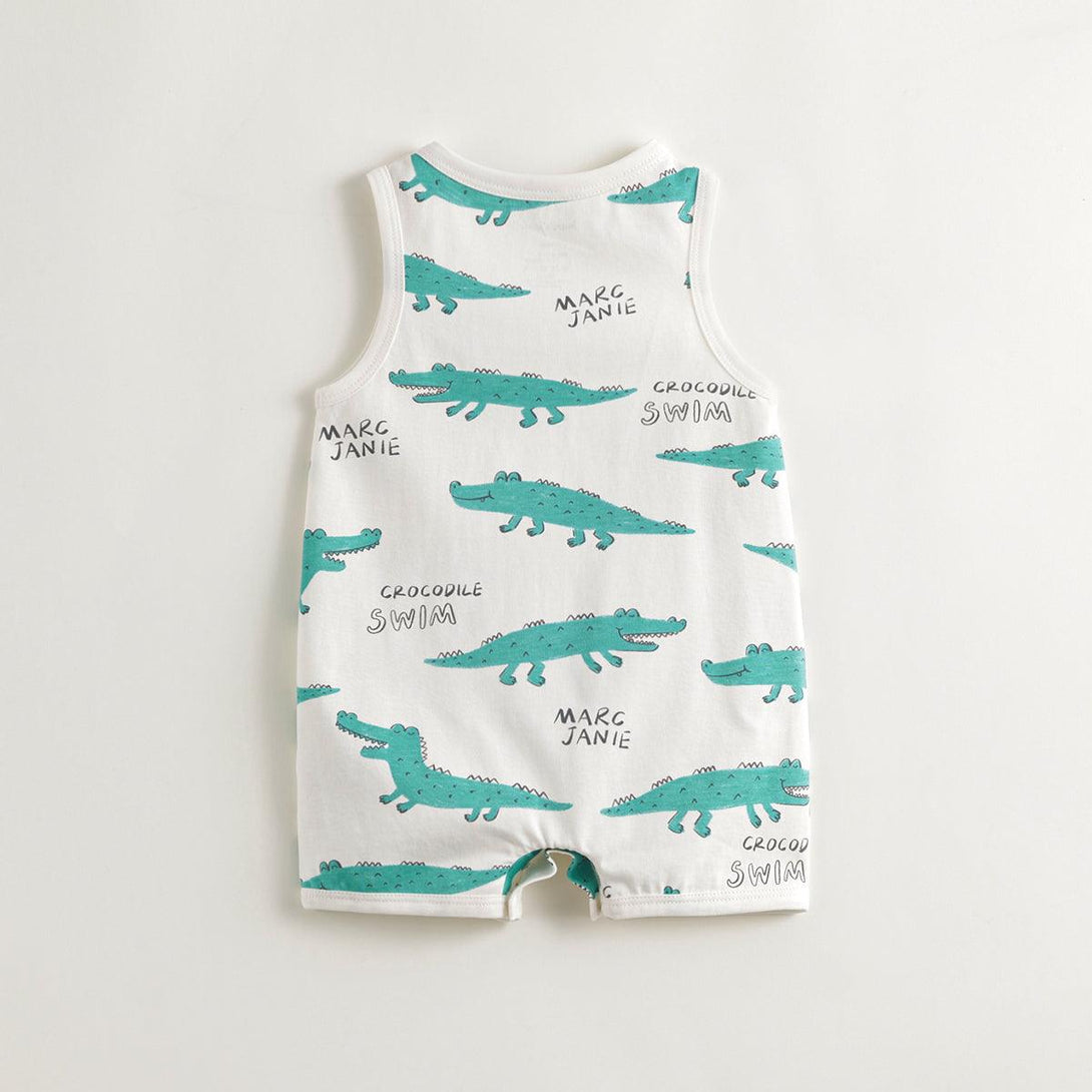 Baby Boys Fun Crocodile Rompers 240521 - MARC&JANIE