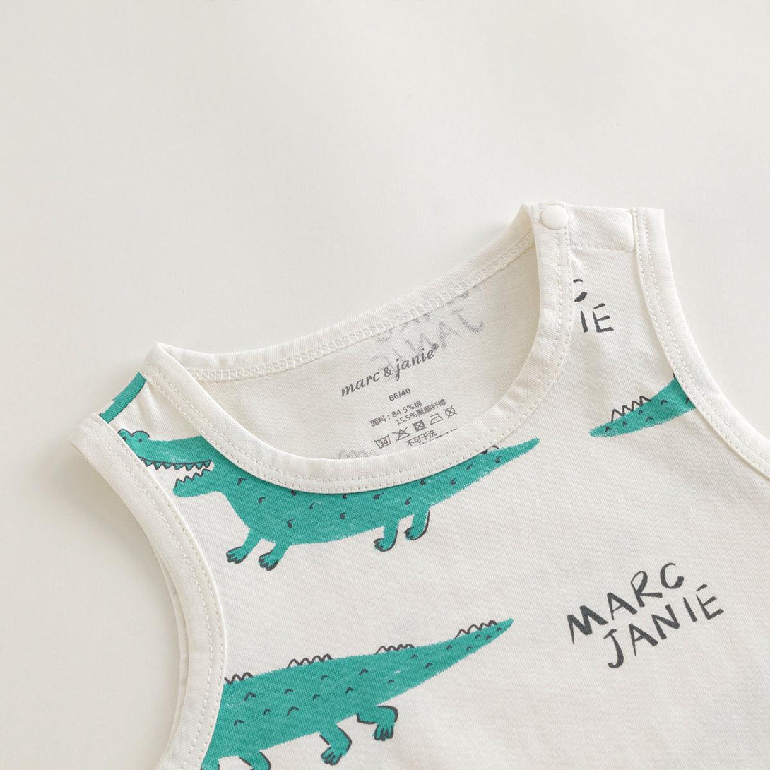 Baby Boys Fun Crocodile Rompers 240521 - MARC&JANIE