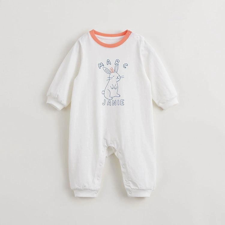 MARC&JANIE Baby Boys Girls Cartoon Jumpsuit Baby Fun Printed Color Clashing Harness Crawling Suit for Spring 240095 - MARC&JANIE