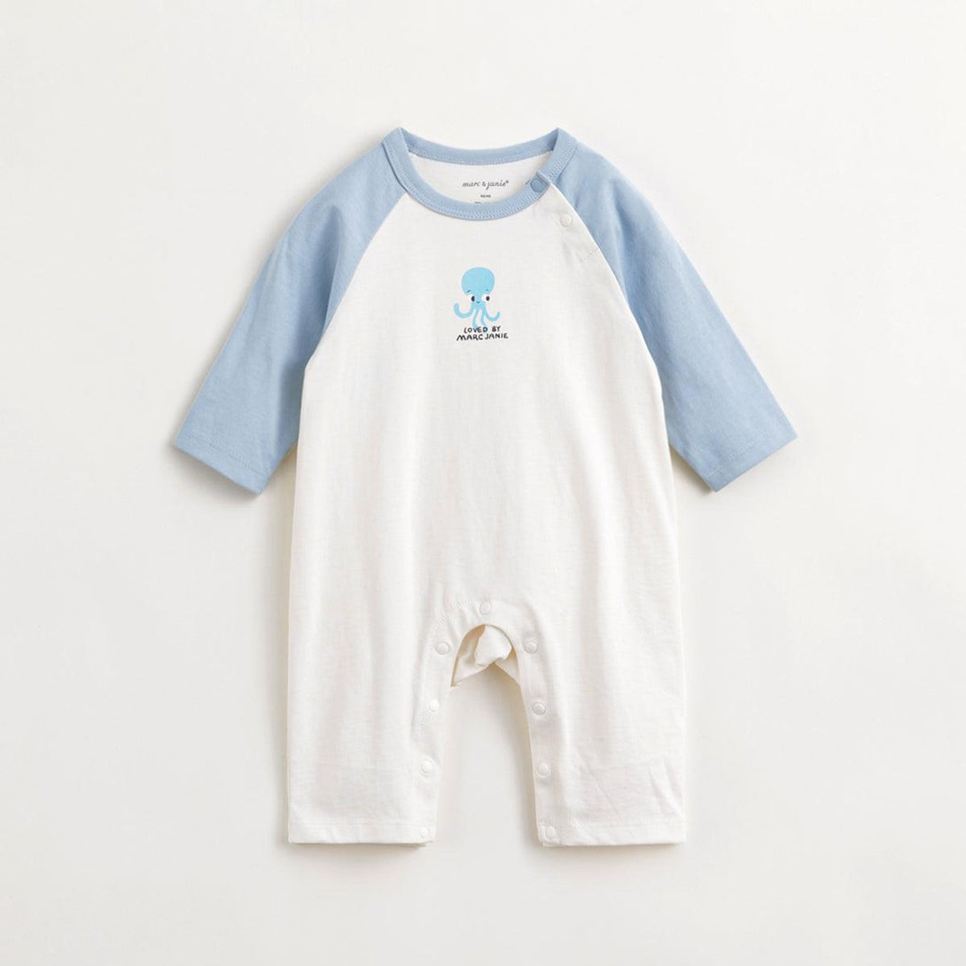 MARC&JANIE Baby Boys Girls Cotton Fun Doodle Bodysuit Baby Cotton Jumper Crawling Suit for Spring 240128 - MARC&JANIE