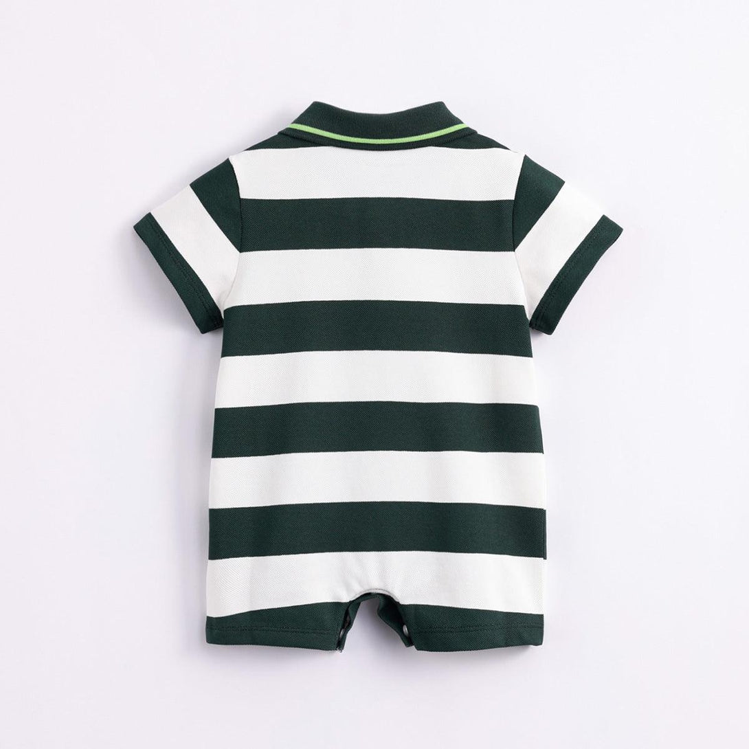 Baby Boys Striped POLO Collar Romper 230699 - MARC&JANIE