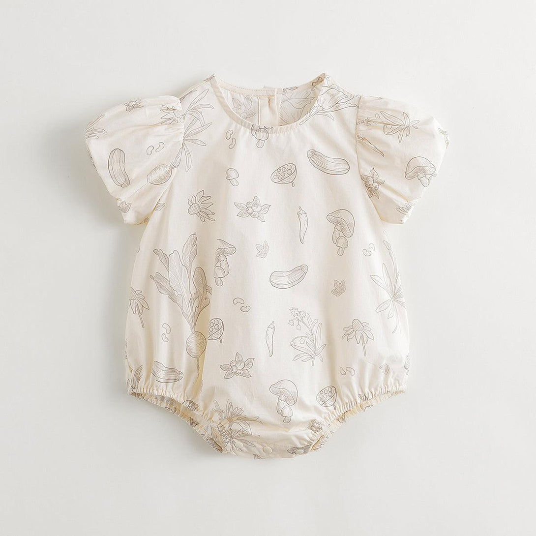 Baby Girls Fresh Fruit and Vegetable Pure Cotton Bubble Bodysuit 240376 - MARC&JANIE