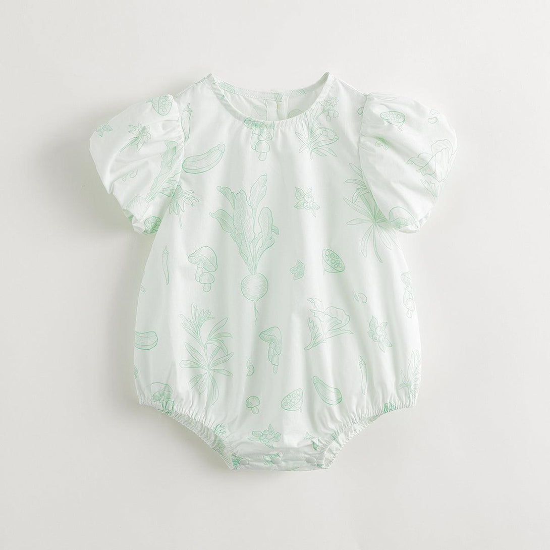 Baby Girls Fresh Fruit and Vegetable Pure Cotton Bubble Bodysuit 240376 - MARC&JANIE