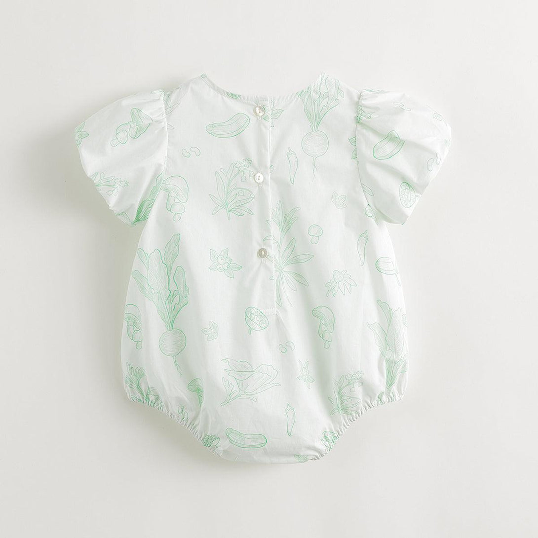 Baby Girls Fresh Fruit and Vegetable Pure Cotton Bubble Bodysuit 240376 - MARC&JANIE