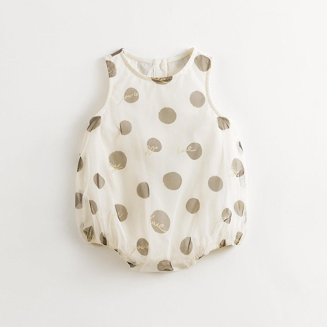 Girls Micah Polka Dot Mesh Bodysuit Baby Hoodie 240731 - MARC&JANIE