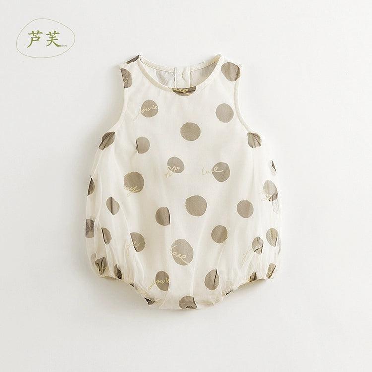 Girls Micah Polka Dot Mesh Bodysuit Baby Hoodie 240731 - MARC&JANIE