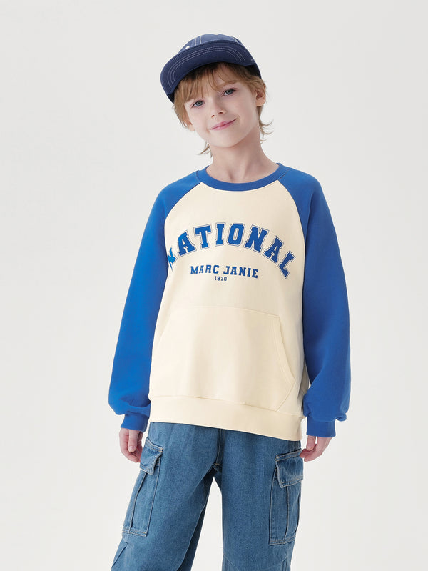 MARC & JANIE Boys Color Block Raglan Sleeve Sweatshirts 240988