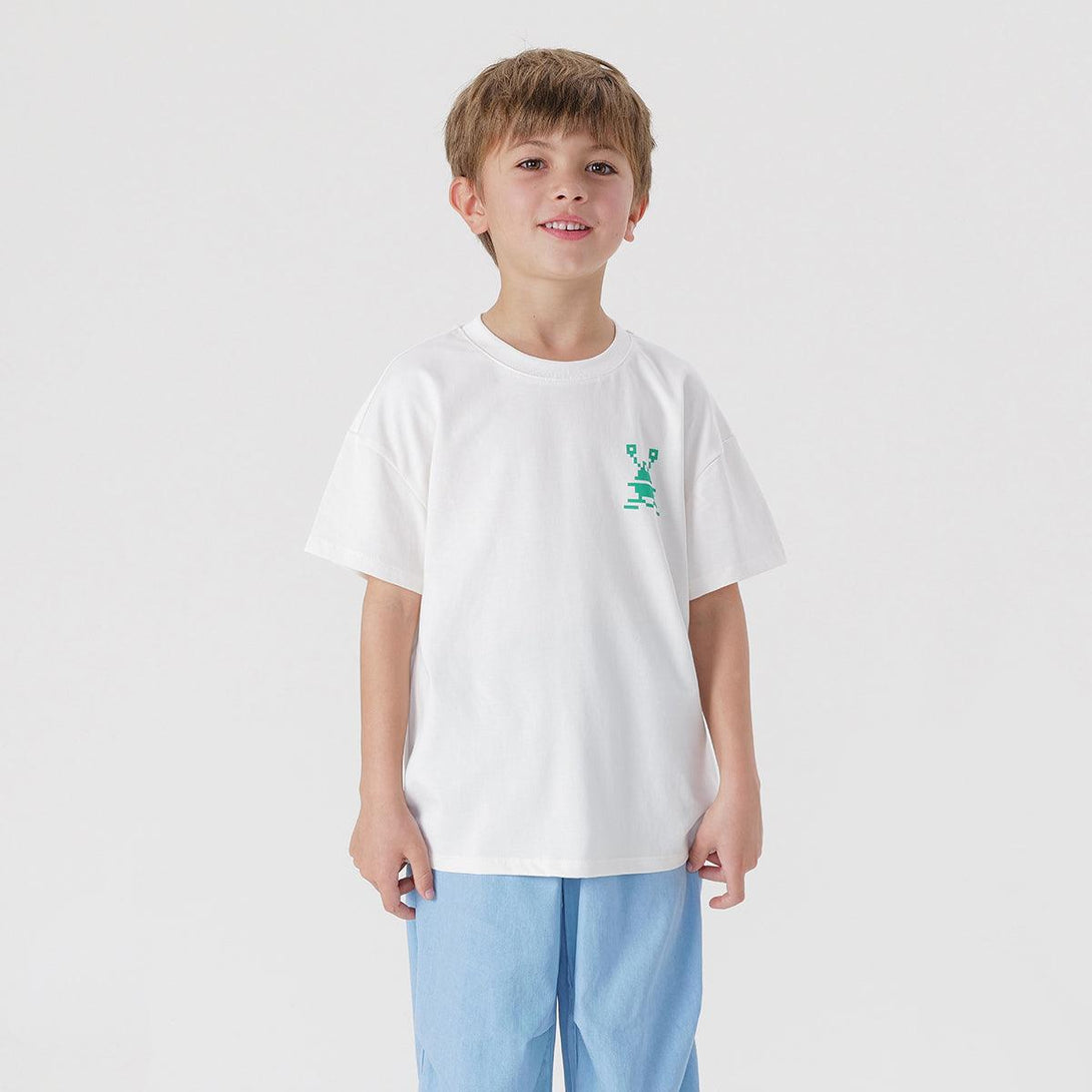 MARC&JANIE Boys Cool Feeling Breathable Game Printed Short Sleeve T-Shirt Kids' Tops for Summer 240712 - MARC&JANIE