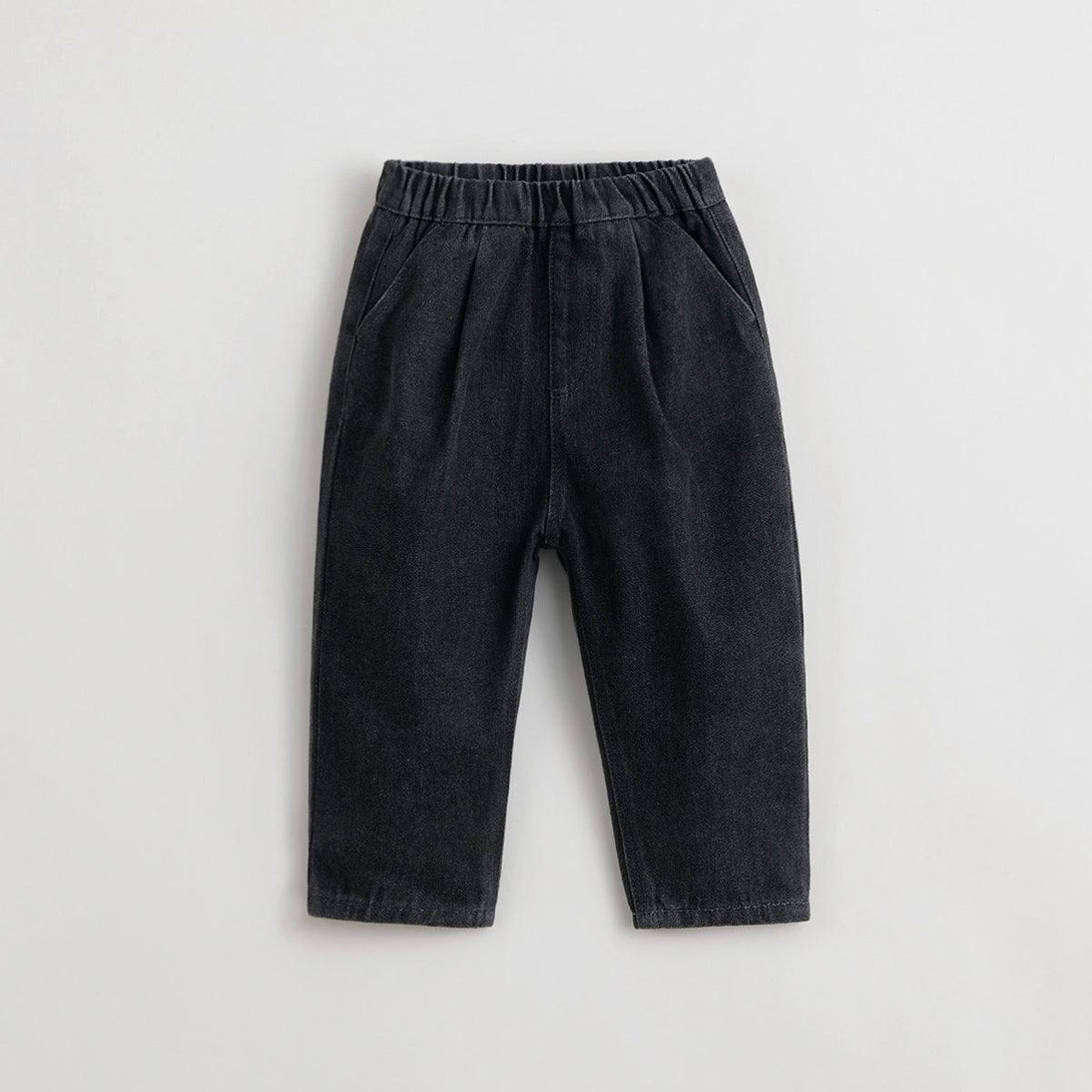 MARC&JANIE Boys Cotton Jeans Kids Casual Peplum Pants Drawstring Pants for Spring 240198 - MARC&JANIE