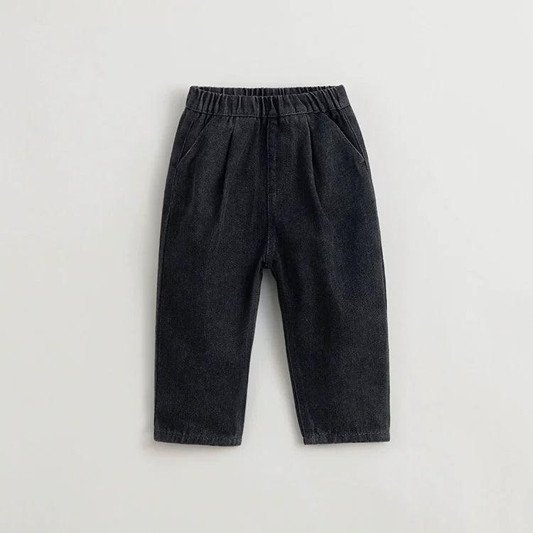 MARC&JANIE Boys Cotton Jeans Kids Casual Peplum Pants Drawstring Pants for Spring 240198 - MARC&JANIE