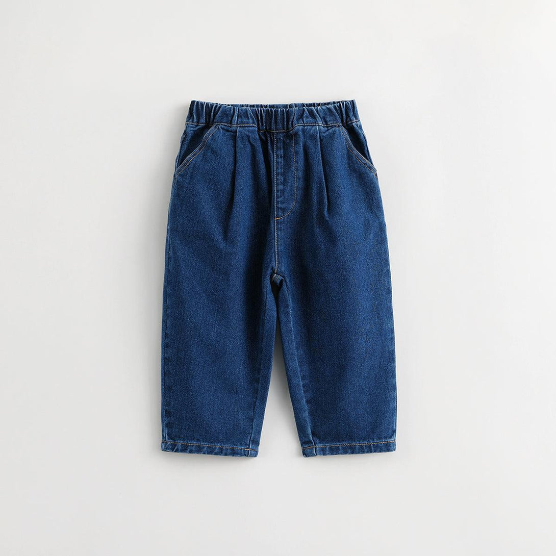 MARC&JANIE Boys Cotton Loose Denim Turnip Pants Children's Pants for Autumn 231675 - MARC&JANIE