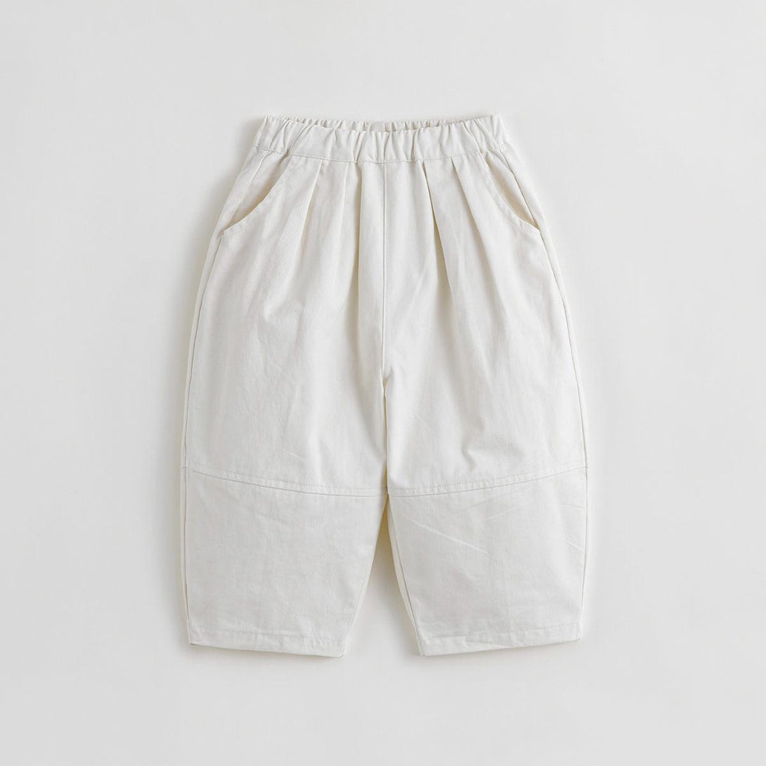 MARC&JANIE Boys Autumn Pure Cotton Stitching Pleated Soft Radish Pants 231667 (Arrive on July 13) - MARC&JANIE