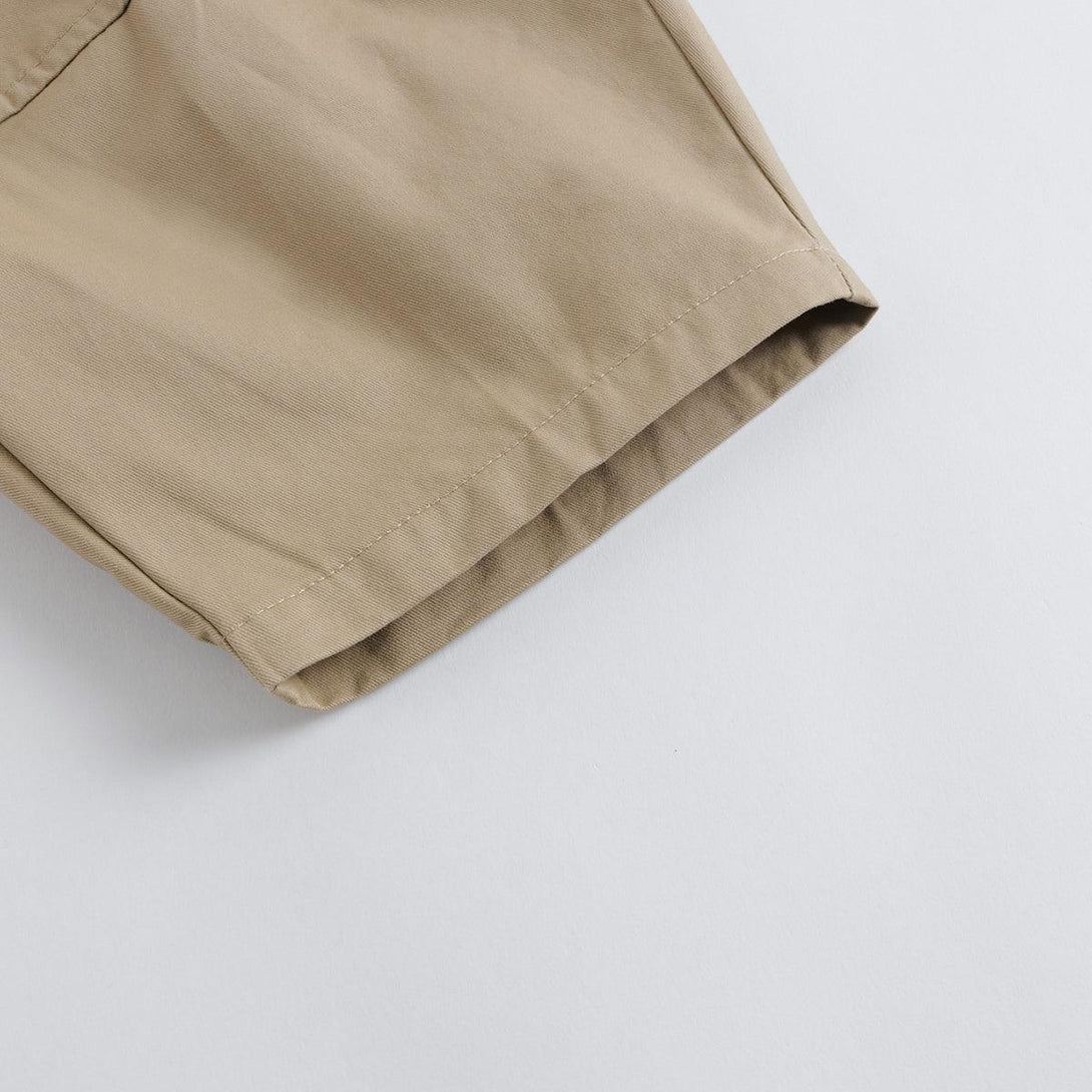 MARC&JANIE Boys Autumn Pure Cotton Stitching Pleated Soft Radish Pants 231667 (Arrive on July 13) - MARC&JANIE