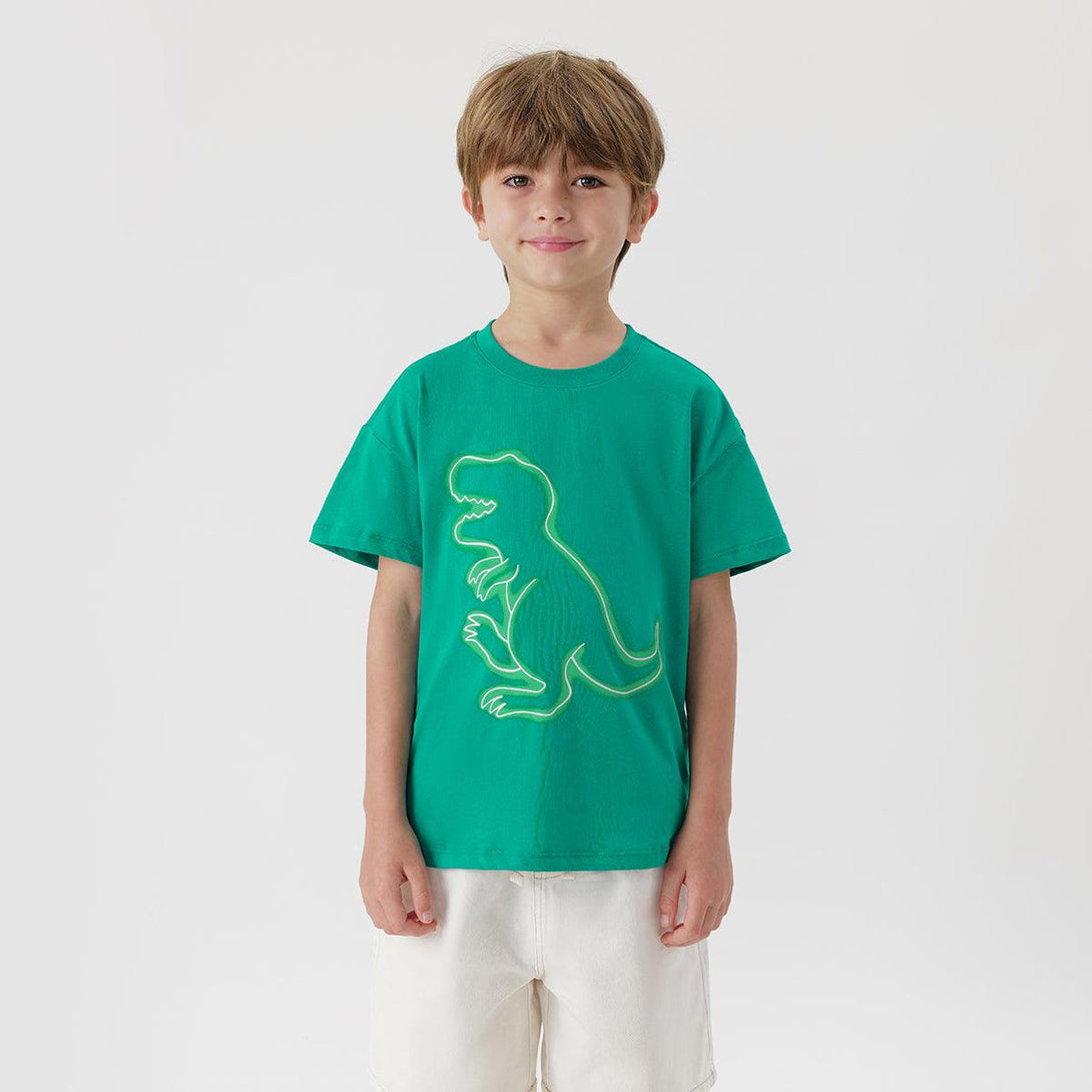 Boys Dinosaur Graffiti Cotton Short Sleeve T-shirt 230739 - MARC&JANIE