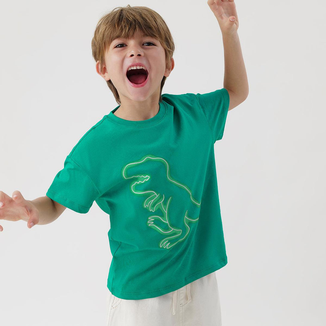 Boys Dinosaur Graffiti Cotton Short Sleeve T-shirt 230739 - MARC&JANIE