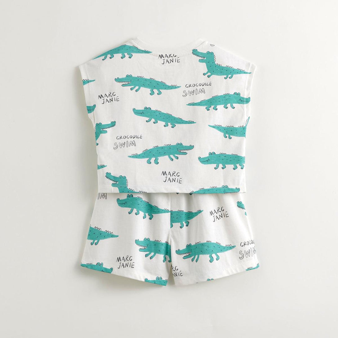 Boys Fun Crocodile Short Set 240518 - MARC&JANIE