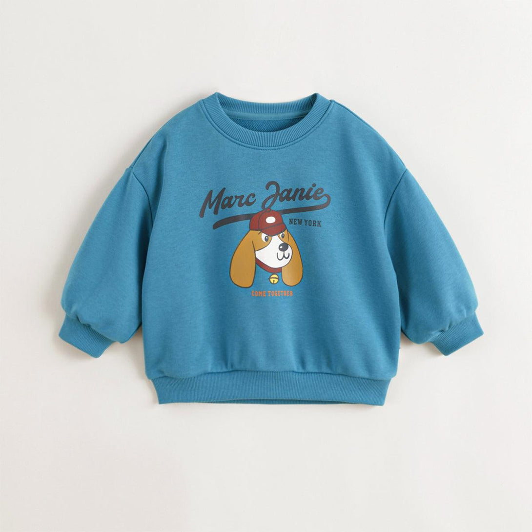 Boys Fun Puppy Loose Drop Shoulder Sweatshirt 240986 - MARC&JANIE