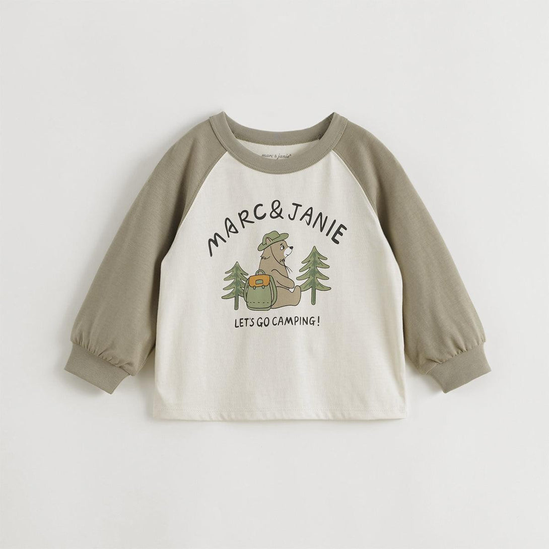 Boys Girls Camping Bear Plunger Long Sleeve T-Shirt 240992 - MARC&JANIE