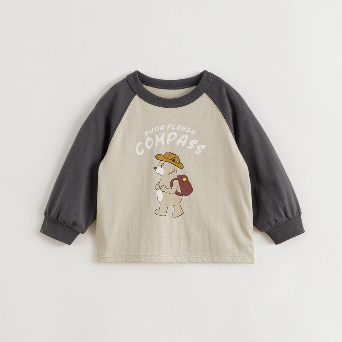 Boys Girls Camping Bear Plunger Long Sleeve T-Shirt 240992 - MARC&JANIE