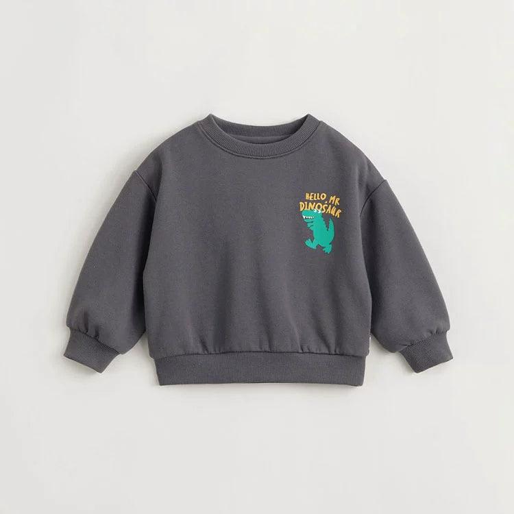 MARC&JANIE Boys Girls Cotton Little Dinosaur Cotton Sweatshirt Children's Sweatshirt for Spring 240677 - MARC&JANIE