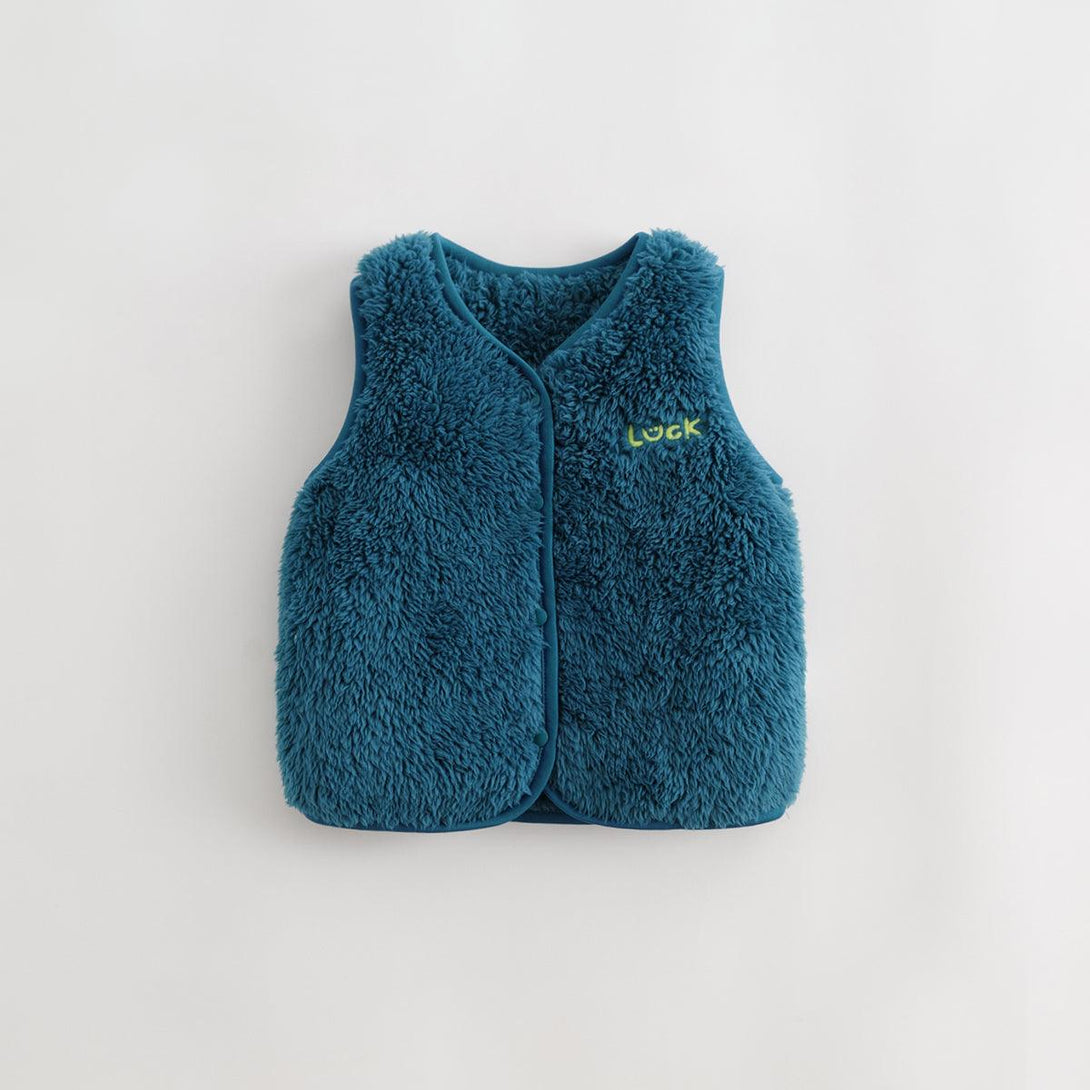 MARC&JANIE Boys Girls Cotton Embroidered Double Sided Velvet Vests for Autumn 231292 - MARC&JANIE