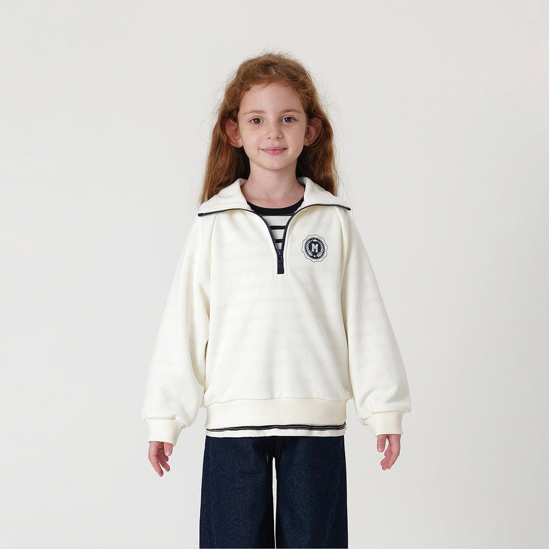 Boys Girls Preppy Style Lapel Sweatshirt 231210 - MARC&JANIE