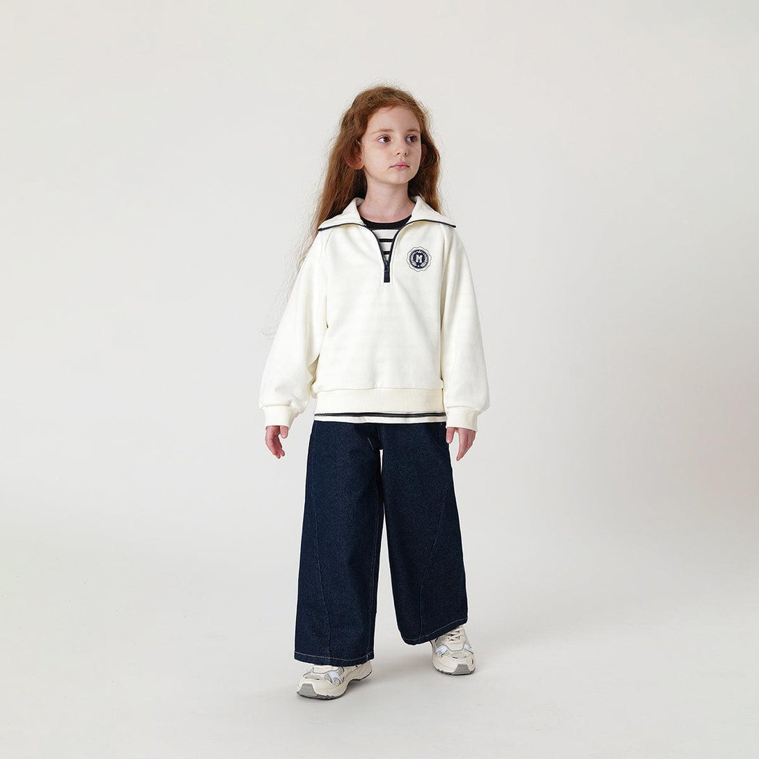 Boys Girls Preppy Style Lapel Sweatshirt 231210 - MARC&JANIE